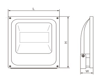 100W High Brightness LED SMD Floodlight