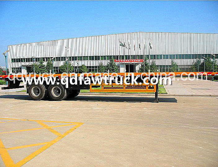 40 Feet 3axles Platfrom Container Cargo Truck /Tractor Semi Trailer