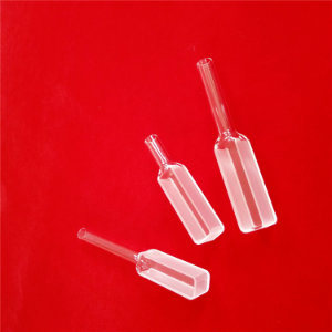 Two Sides Clear Optical Quartz Cell Cuvette with Seal Tube