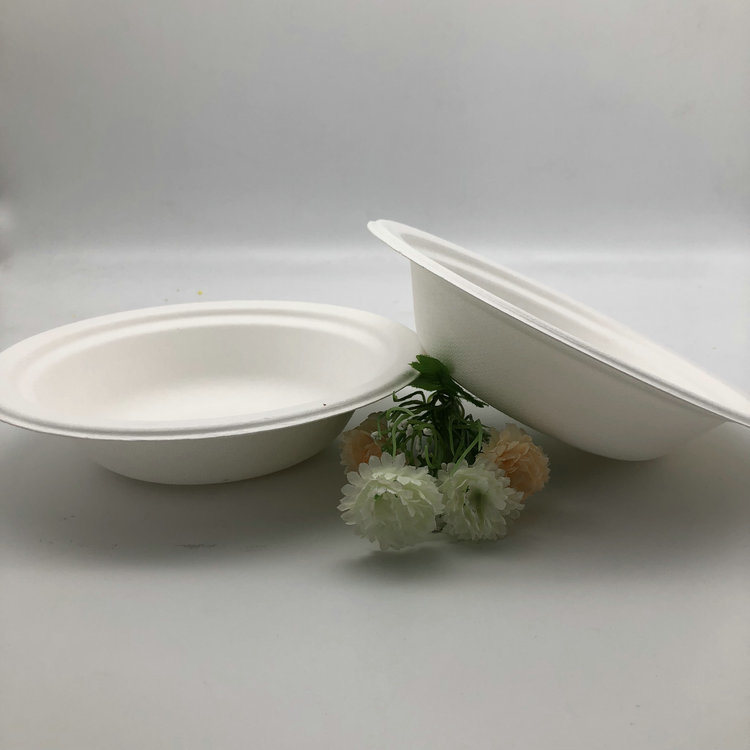 100% Biodegradable Round Soup Food Container Disposable Paper Bagasse Bowl