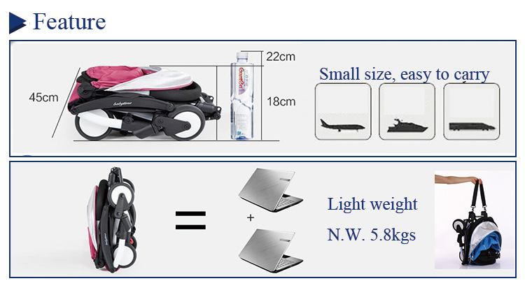 Folding and Portable Baby Stroller with Factory Supplier