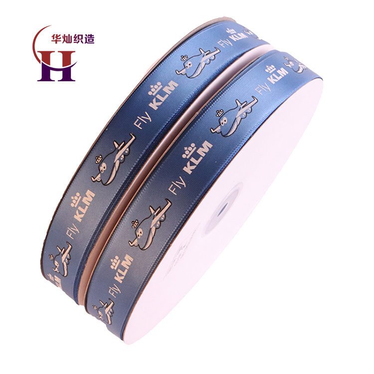 Factory Wholesale Custom Printed Silk Ribbon Satin Ribbon Tape Grosgrain Ribbon with Logo