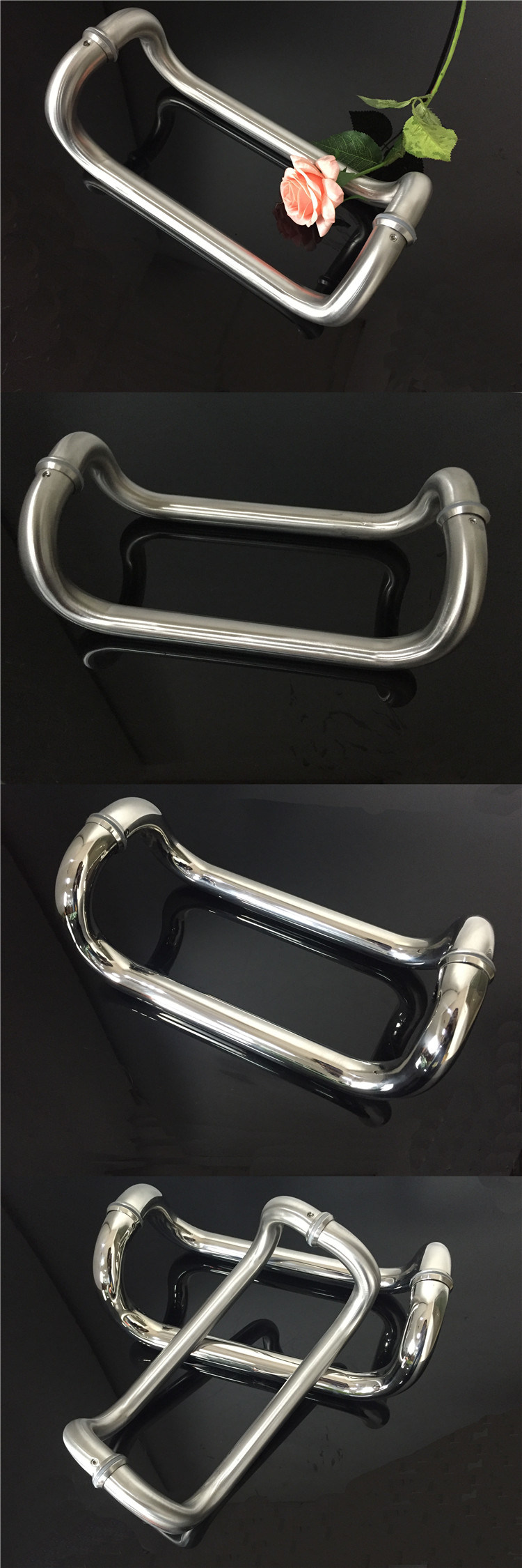 D Design Stainless Steel Shower Door Pull Handle