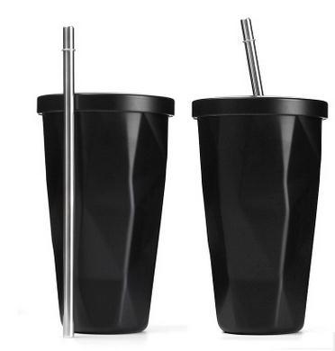 350 450 500ml 16 18 20oz Double Wall Stainless Steel Starbucks Coffee Travel Straw Mug Cup Vacuum Flasks Thermos Water Bottles