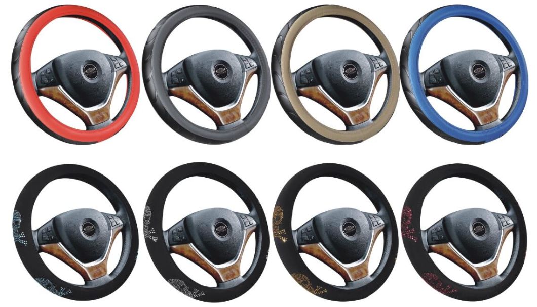 Soft Fine Leather Steering Wheel Covers for Winter