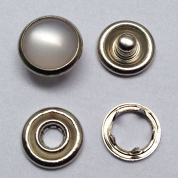 10mm Top Pearl 4 Part Metal Prong Snap Button for Garments