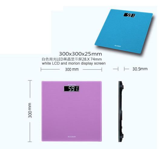 Intelligent Electronic Bathroom Scale High Precision Portable Weighing Scale Ce. RoHS, FCC Approved Multi-Silk Print Colors or Customized Is Available