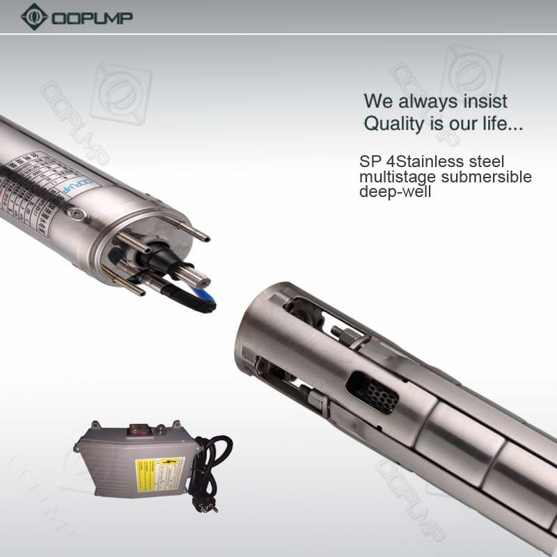 Manufacturer Sells All Stainless Steel Multistage Submersible Pump Oil Immersion.