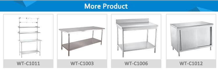 Restaurant Kitchen Equipment Stainless Steelwork Table with Border