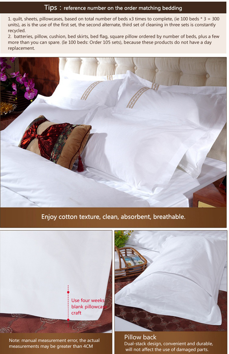 Hotel Supplies White Double Flat Sheet Sets Organic Cotton Bedding