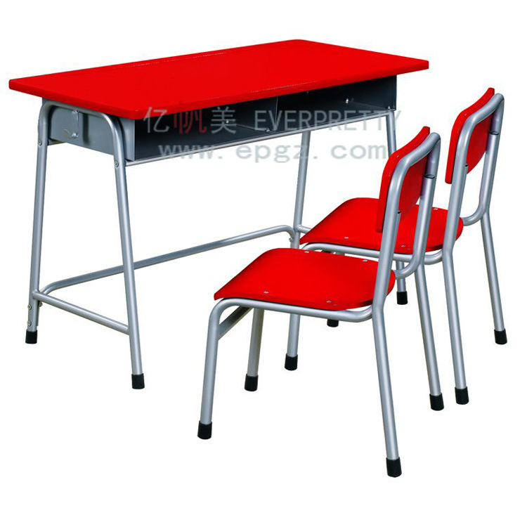 Modern Nursery School Furniture Kid's Double Desk and Chair