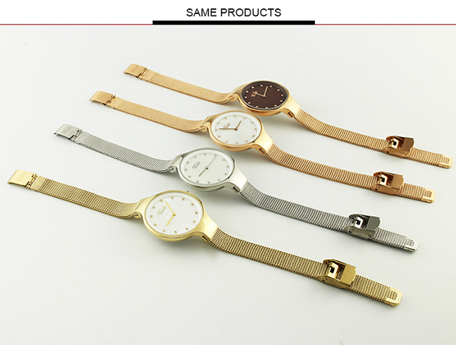 Fashion Quartz Watches Stainless Steel Watches Mesh Band Watches