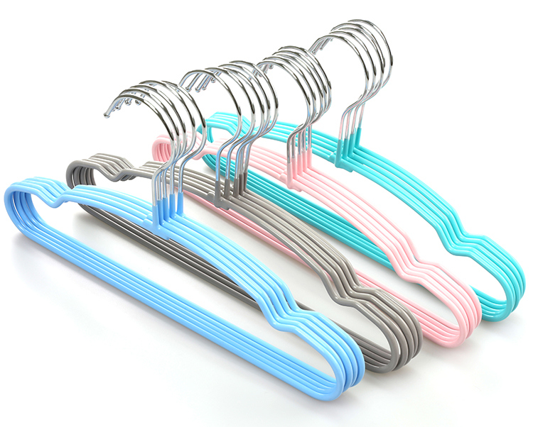 New Product Safe Scented Short Baby PVC Coated Wire Clothes Hangers