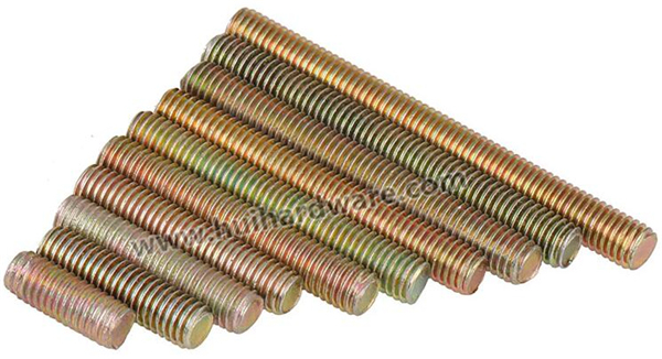 High Quality ASTM A193 B7 Threaded Rods with Yellow Zinc Plated