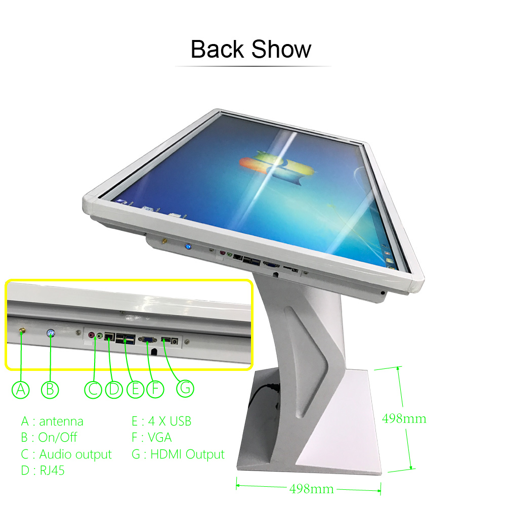 Android & Windows Interactive Advertising LCD Multi Touch Screen Game Display Smart Coffee Bar Table