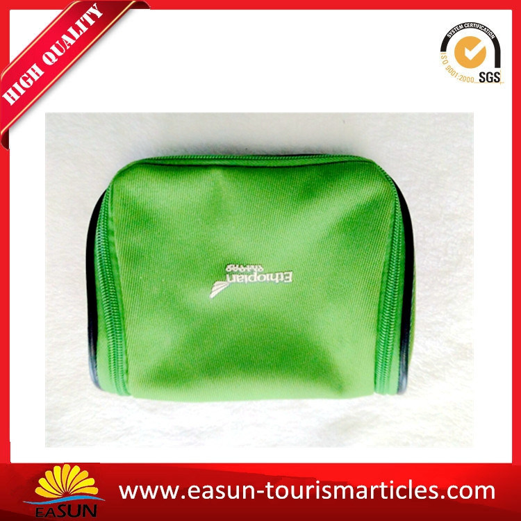 High Quality Hotel Laundry Leather Canvas Cosmetic Bag