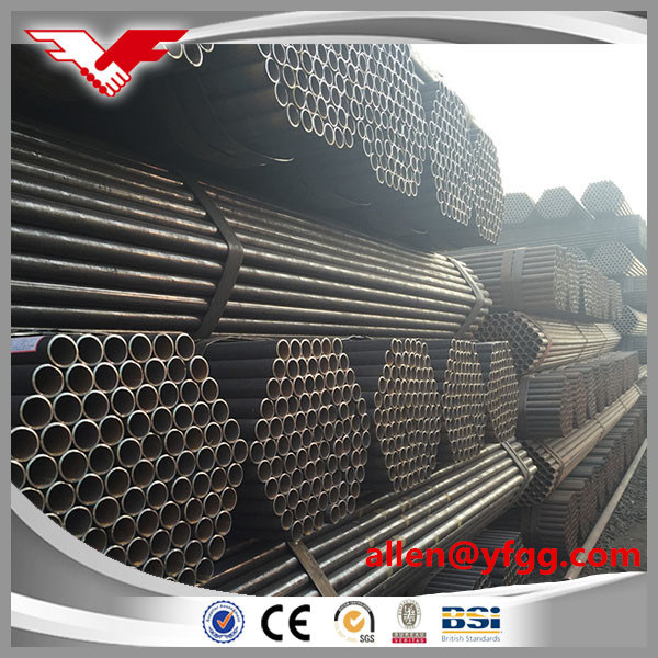 Ss400 3inch Non Secondary Black ERW Mild Steel Pipe