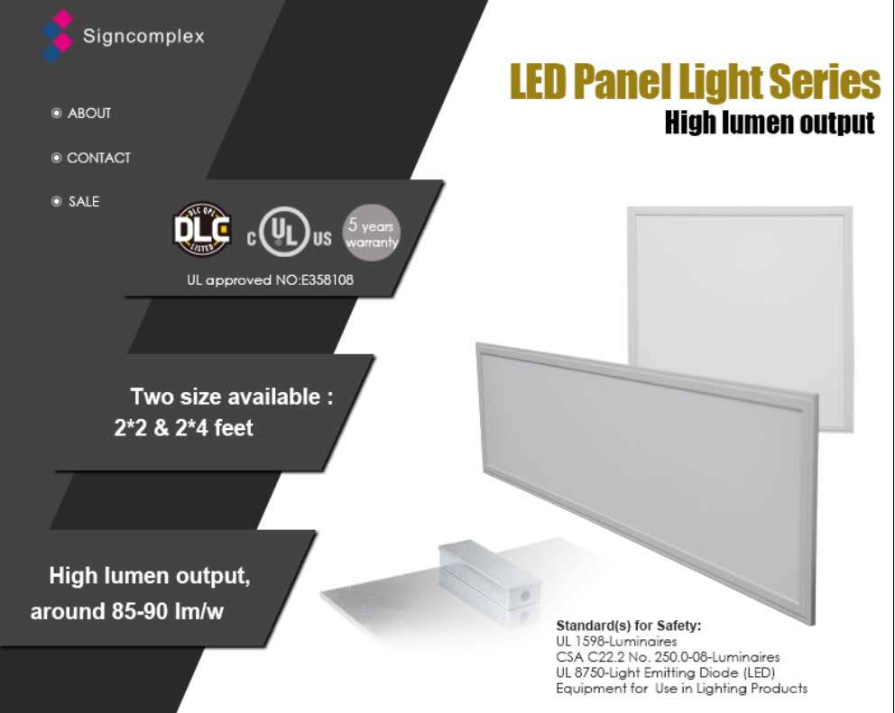 Signcomplex SMD2835 Dimmable 60X60 Square LED Panel Light