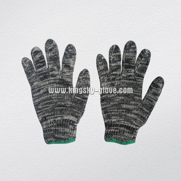 7g String Knitted Multi-Color Cotton/Polyester Glove-2403