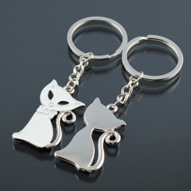 Couple Wedding Custom Metal Enamel Lover Keychain