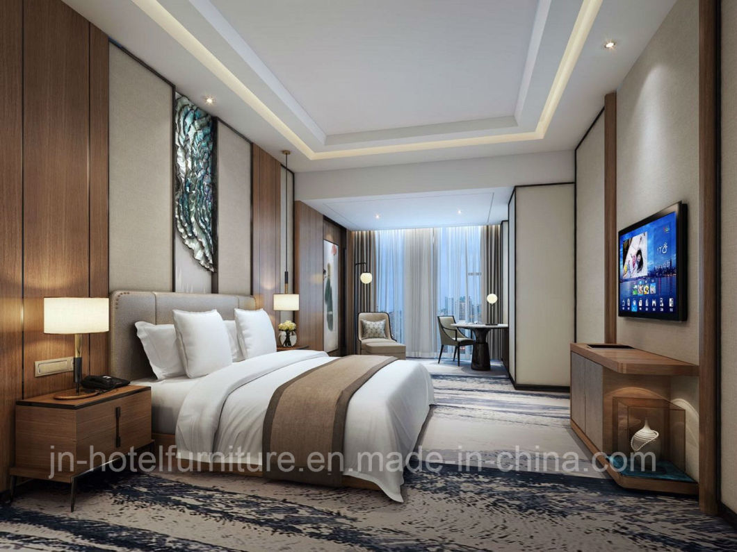 Chinese Wooden Luxury Hotel Standard Bedroom Furniture Sets (GN-HBF-66)