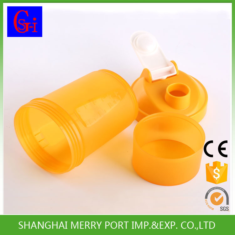 Eco-Friendly Single Layer Plastic Dustproof Shaker Bottle with Metal Ball