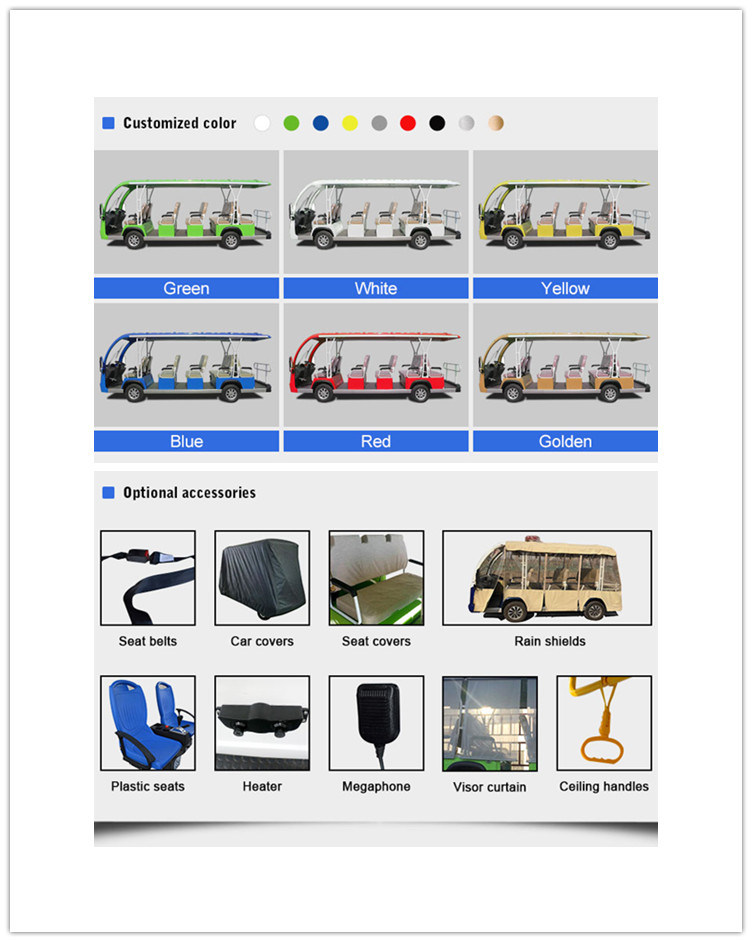 China Electric Shuttle Bus with Door 8 Seaters for Sale