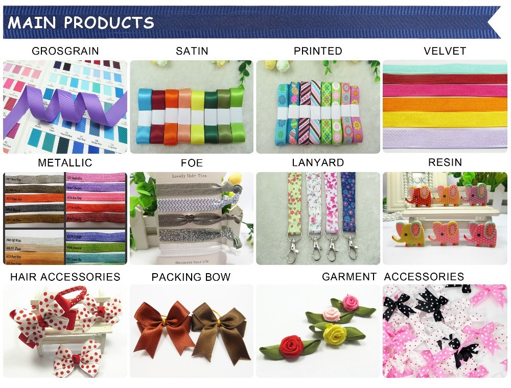 Wholesale Ribbon Supply Printed Grosgrain Ribbon by The Yard