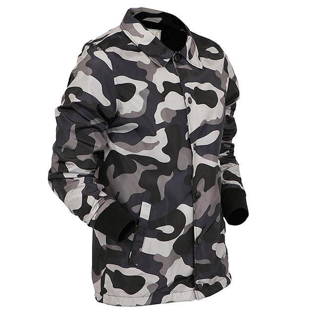 Mens Black Camo Sportswear Jackets Waterproof Windbreaker Outdoor Coat