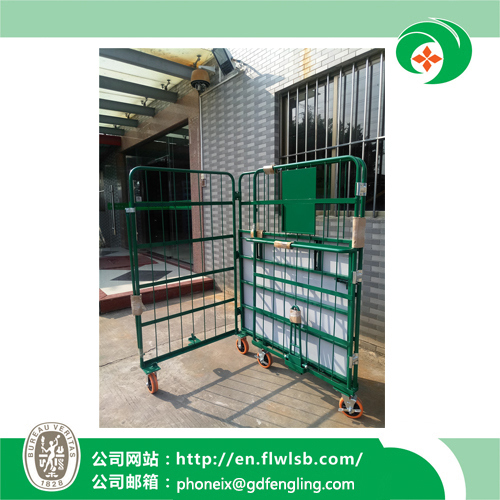 Customized Collapsible Steel Dispatch Trolley for Warehouse Storage