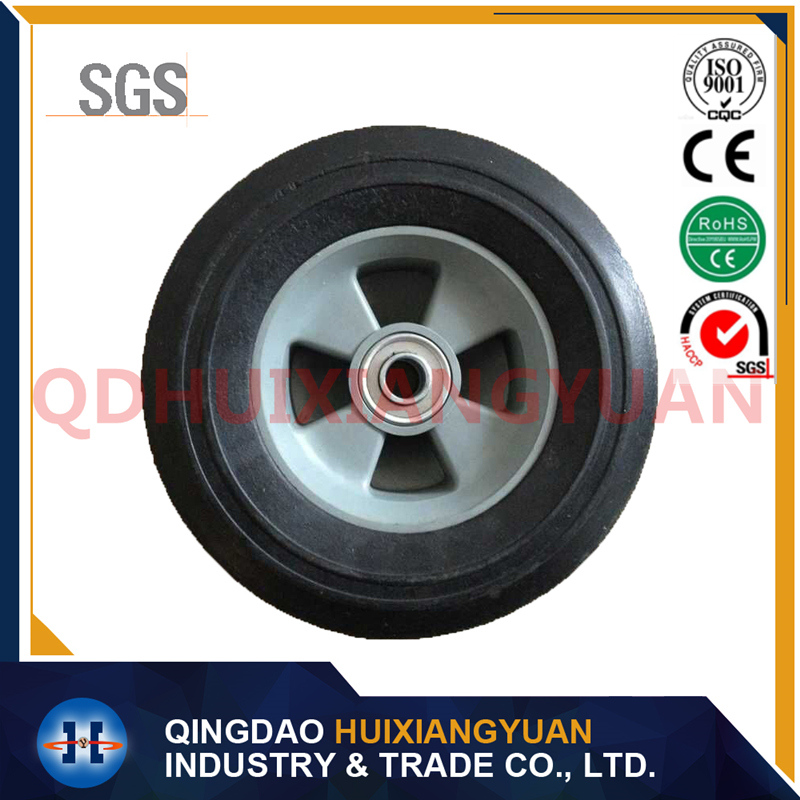 10*2.5 Rubber Solid Wheel with Plastic Hub for Hand Trolley