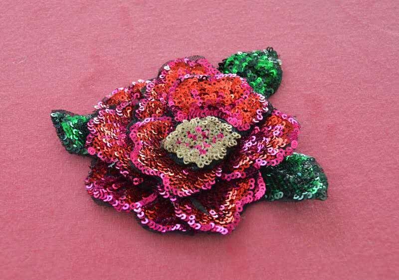 Garment Accessories Sequins Patches Flower Embroidery Patch Ym-2