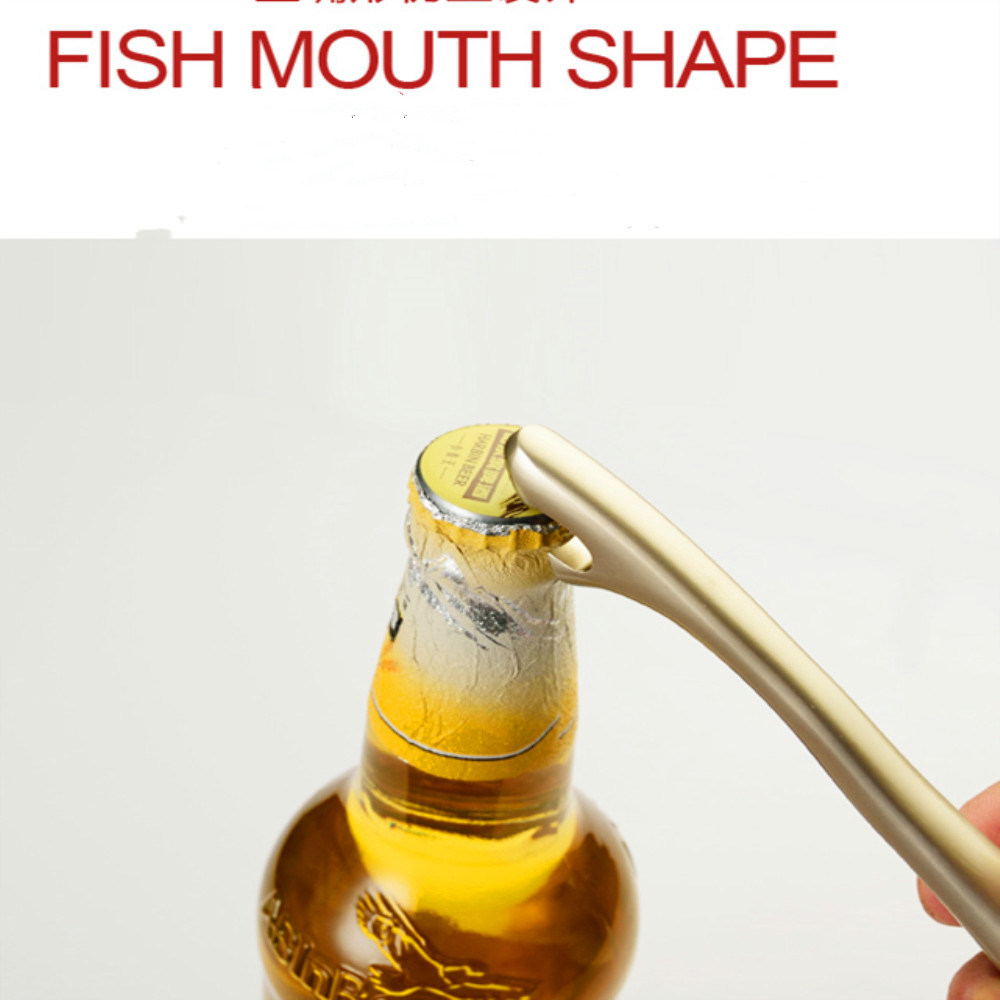 Zinc Alloy Matt Finish Fish Mouth Design Beer Bottle Opener