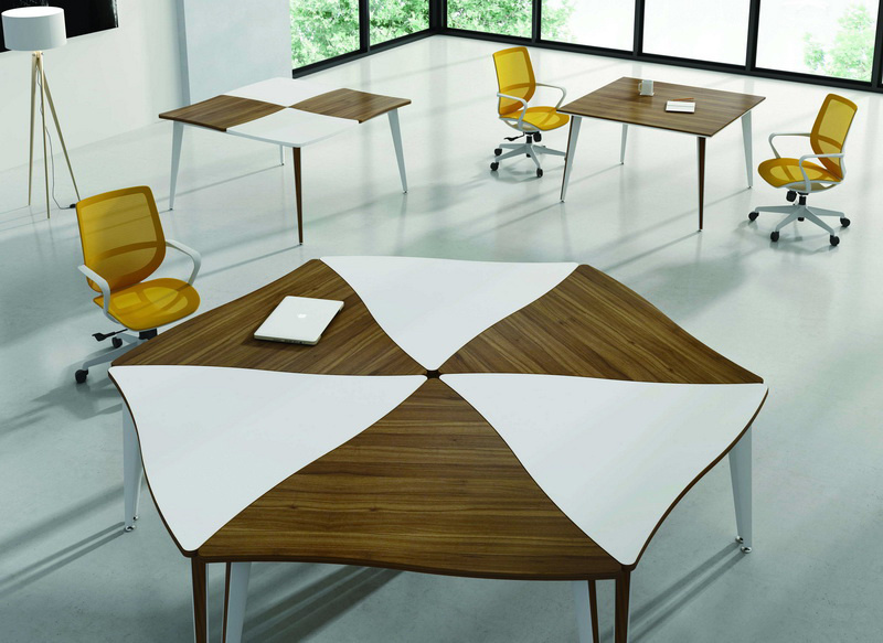 Triangle Shape Small Meeting Coffee Table for Office Room (CF75)
