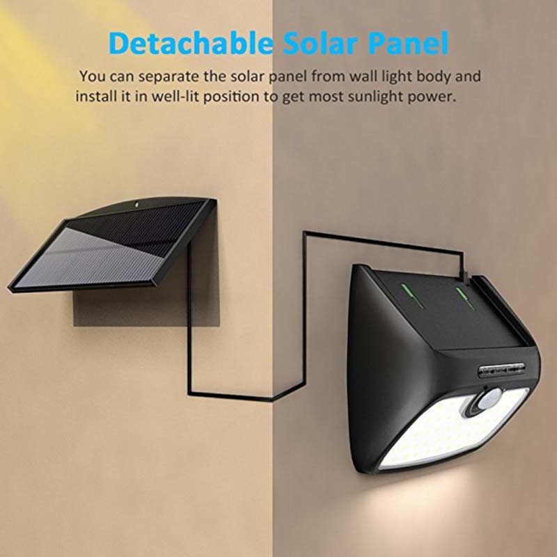 6W 800lm 48 LEDs Separable Solar Motion Sensor Wall Light