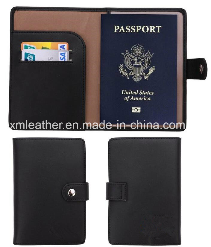 Leather Passport Holder Travel Wallet for Men & Women