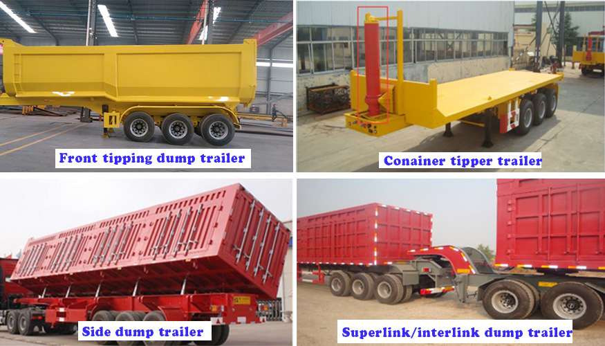 China Durable Tipper Trailer/Dump Trailer/Tipper Truck 3 Axle