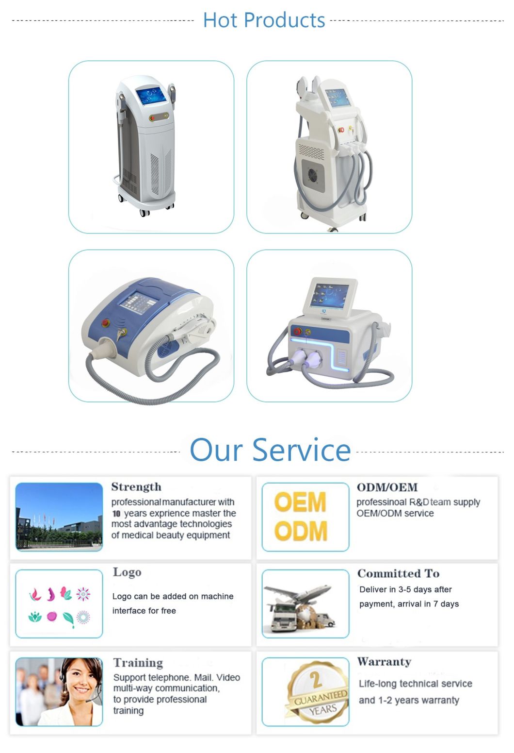 Multifunctional Opt/IPL RF Elight Shr Hair Removal Machine