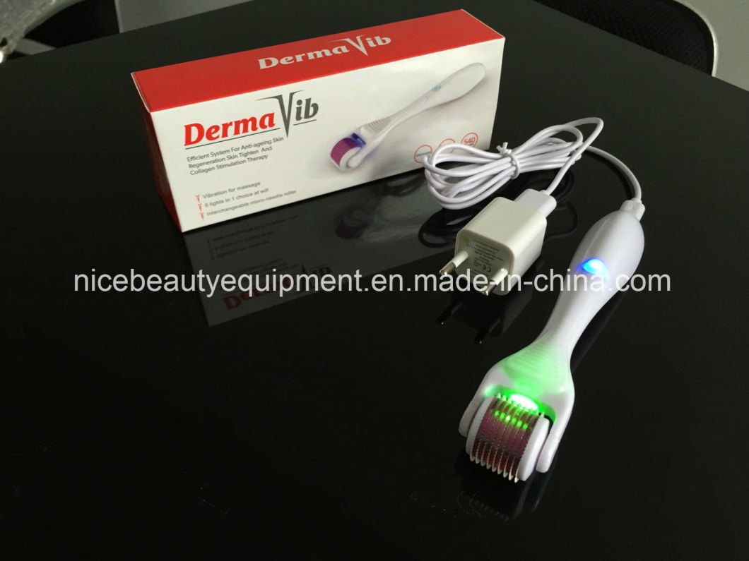 5 in 1 LED Photon Microneedle Derma Vib 540 Derma Roller with Medical Ce