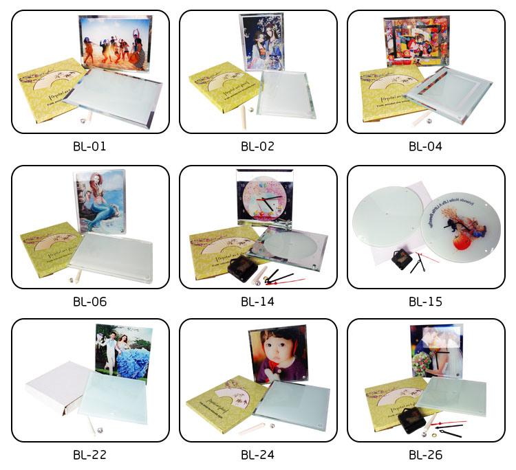 Hot Sell Personalized Gift Coated Sublimation Glass Photo Frame