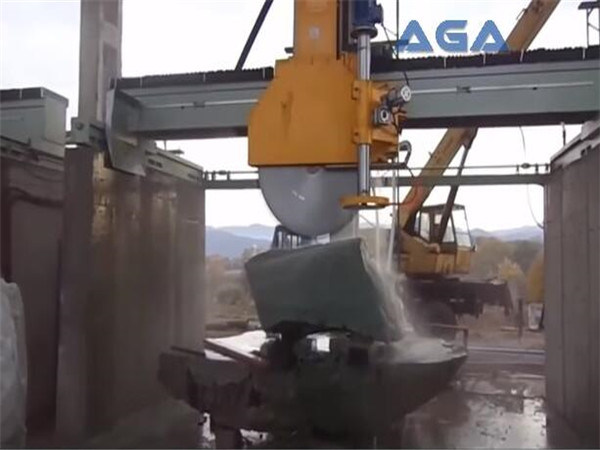 High-Tech Stone Bridge Cutter Cutting Marble Blocks with Two Blades