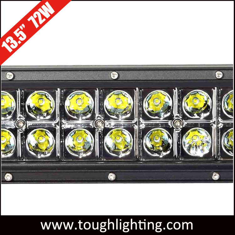 12V Offroad 13 Inch 72W Dual Row CREE LED Light Bar for Trucks