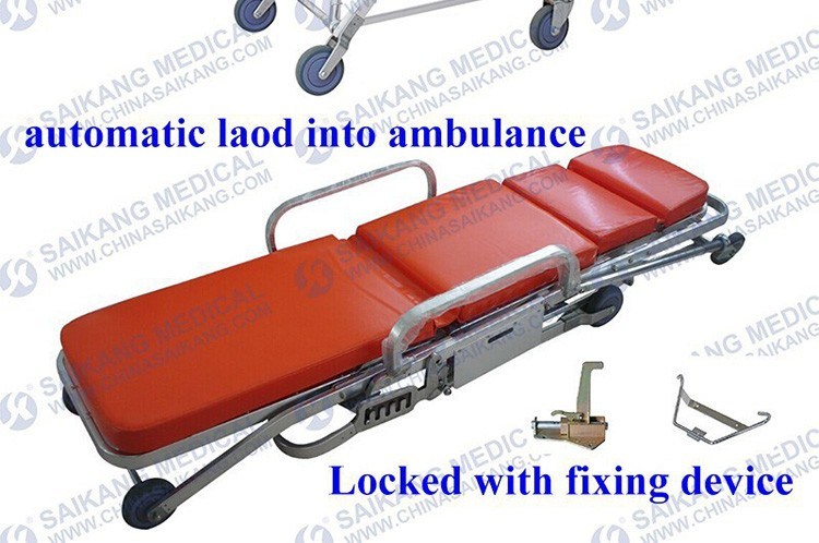 Ambulance Adjustable Hospital Transfer Stretcher Trolley
