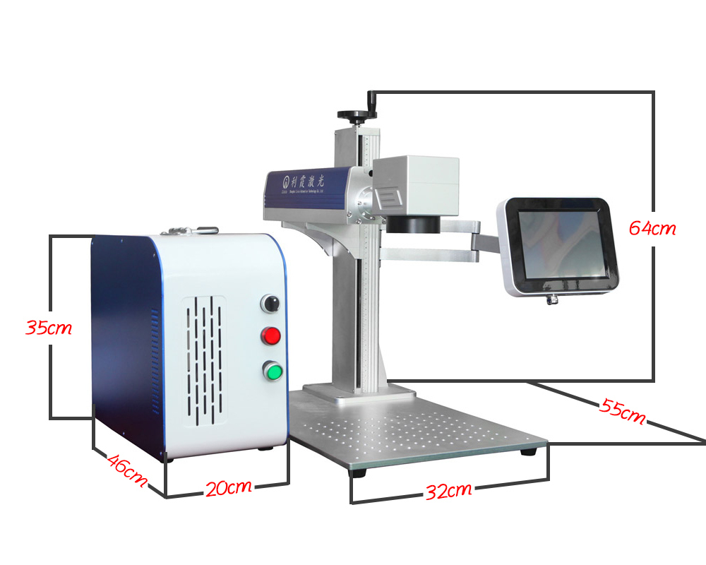 20W/30W/50W Fiber/CO2/UV/Green Laser Marking Machine for Metal and Nonmetal