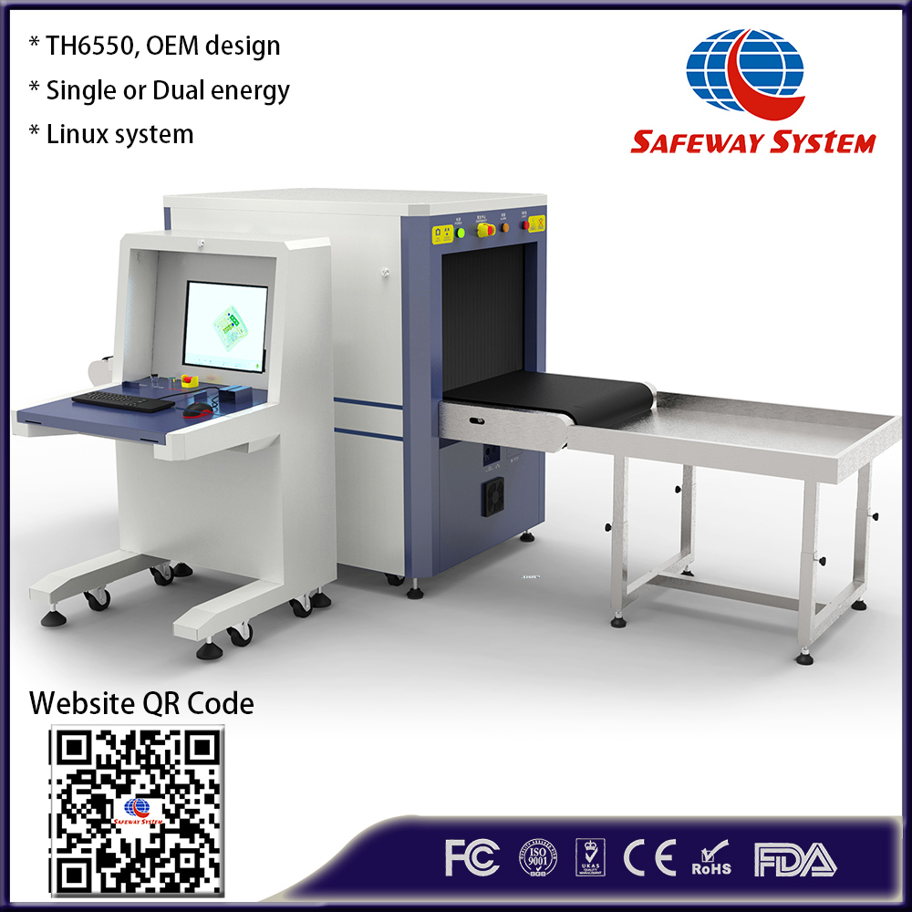 Th6550 Dual Energy Middle Size X-ray Baggage and Parcel Inspection Security Screening Scanning Machine - OEM Design with Cheap Price From Biggest Factory