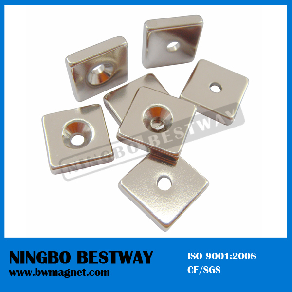 Strong Countersunk Block Magnet