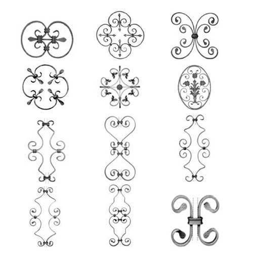 Decorative Flower Craft Fence Wrought Iron for Home and Garden