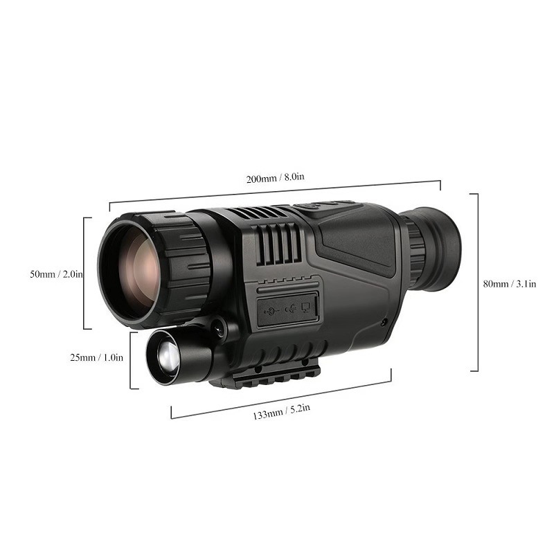 Day Night Focusable IR Monocular Telescope with Build in Camera