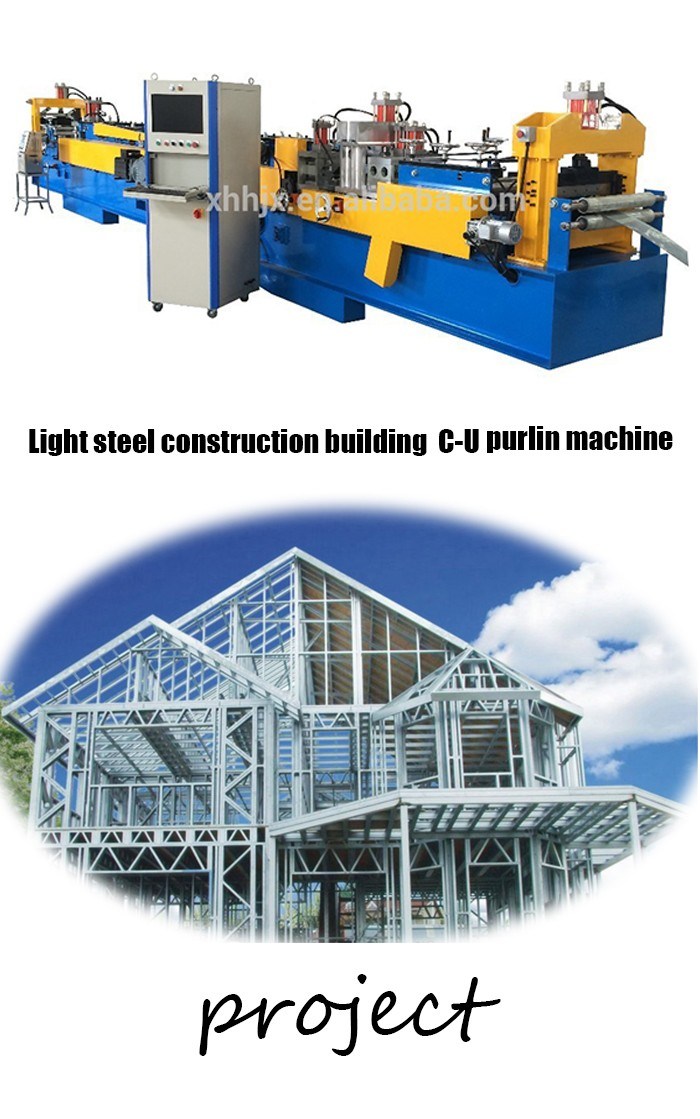 Automatic Light Gauge Steel C U Truss Purlin Framing Machine