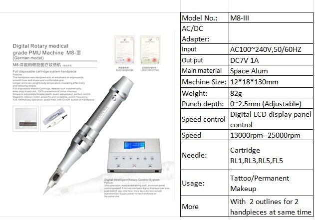 Goochie M8 Professional Permanent Â  Makeup Machinewith Ce Certification